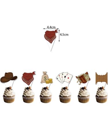 36 Pieces Cowboy Cupcake Toppers Cowboy Hats Cupcake Picks Western Theme Birthday Party Baby Shower Cake Decorations Supplies - Buy Online on GoSupps.com
