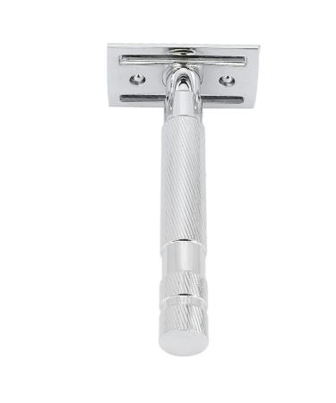 Safety Razor Ergonomic Design Men's Razor for Home for Hotel for Travel (Silver)