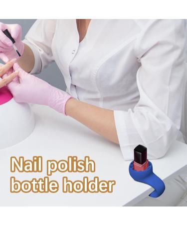Wearable Nail Polish Holder Fingernail Polishing Tool - Anti Slip Grip Suction Flexible Soft Silicone Nail Polish Holder For Nail Organizer Display - Buy Online on GoSupps.com