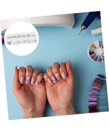 minkissy 1 Box Nail Drill False Nail Jewelry Glitter Rhinestone Nails Nail Crystals Manicure Charm Nail Accessories Rhinestone for Nails Nail Glitter Diamonds for Nails Gem Glass Flat Drill - Buy Online on GoSupps.com