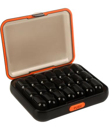 21-Grids Pill Organizer - Waterproof 7-Day Weekly Pill Box for Vitamins Fish Oil & Supplements | Push Button Daily Case - Buy Online on GoSupps.com