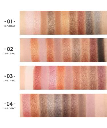 FOCALLURE Nude 10-Shade Eyeshadow Palette - Smooth Mineral Pigment | Long-Lasting Professional Makeup (Color 03) - Buy Online on GoSupps.com