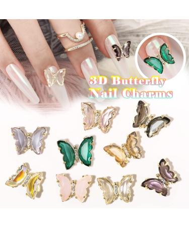 Zayookey 24 Pcs Butterfly Nail Charms 3D Nail Art Diamonds Glitter Acrylic Butterfly Rhinestones for Nails Gems Decor Crystal Nail Design DIY (Nail Accessories) - Buy Online on GoSupps.com