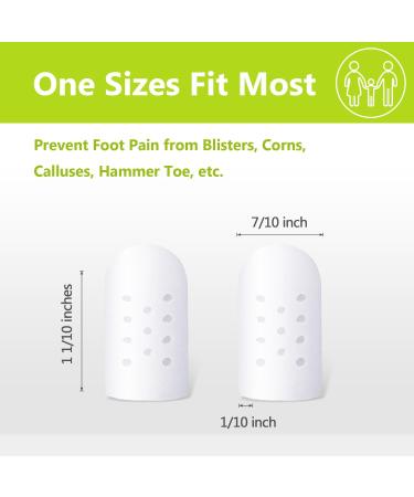 Silicone Toe Protectors - 14 Pack Gel Little Toe Covers for Men Women & Kids | Breathable Cushion Sleeves for Pain Relief & Comfort - Buy Online on GoSupps.com