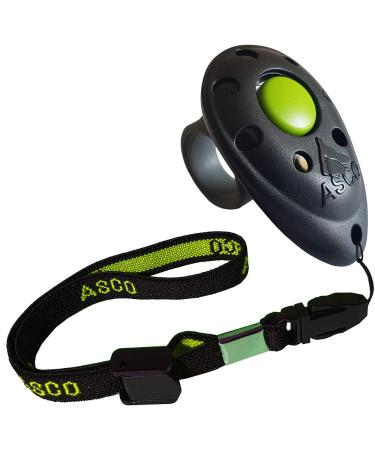 Asco Premium Finger Clicker with elastic hand loop for clicker training dog cats horses professional-clickers dog training clicker black ac01fa