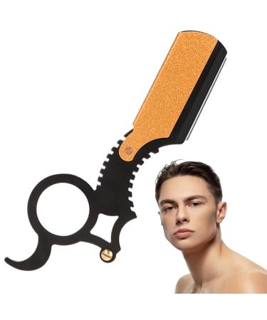 Fowybe Cut-Throat-Razierer-Manual Barber Women's Razor patron-men's beauty products for home camping outdoor adventure salon travel business trips black gold
