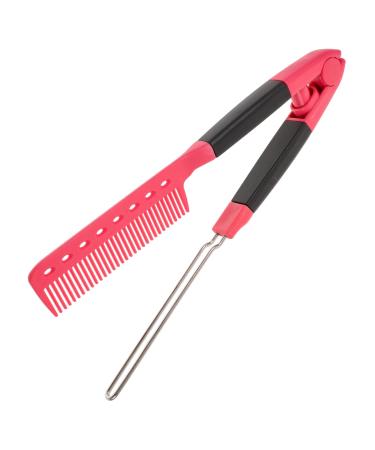 Angoily Styling Comb Folding Comb Smooth Straightener Comb Salon Hair Comb Shower Comb Flat Wisking Tool Household Comb Hair Tool Multipurpose Alloy Hair Straightener Women's 23.5X3X2CM Rosy