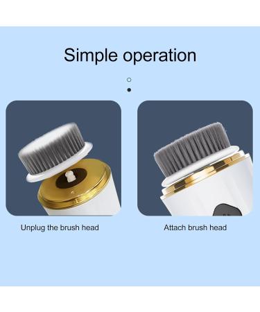 Electronic Facial Exfoliator Dual Head Rechargeable IPX7 Silicone Waterproof Electric Scrubber 2 Gears for Daily Life Cleansing - Buy Online on GoSupps.com