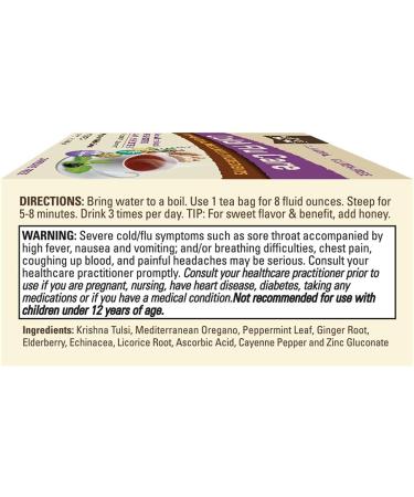Nature's Jeannie Cold Care Tea - Peppermint Herb Flavor - 9 Tea Bags with Zinc, Vitamin C, Elderberry - Soothes Cold Discomfort - Buy Online on GoSupps.com