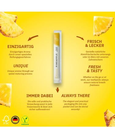 Miracle Toothpick with Taste - 100 Individually Packaged - 8 Flavored Plastic-Free Options for Fresh Breath & Smoking Cessation - Sugar-Free Pineapple & More - Buy Online on GoSupps.com