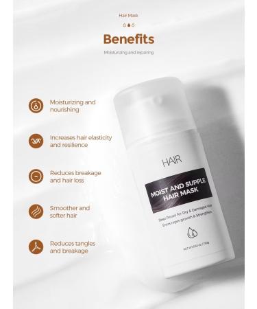 Deep Conditioning Hair Mask - Repair Dry Hair Split Ends & Boost Strength | Paraben & Sulfate-Free (3.52 oz - Buy Online on GoSupps.com