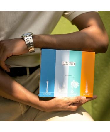 LIQUID Luxury Pack of 4 Perfume Gift Set For Men Combo Eau De Parfum Each Long Lasting Fragrance A Premium Smell for Men with Sydney Zurich Hawaii Dubai | Blend of Musk (4 x 25ML) - Buy Online on GoSupps.com