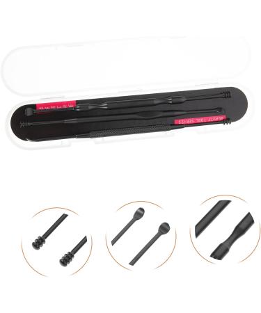 DOITOOL 1 Set Stainless Steel Ear Pick and Earwax Remover - Household Ear Cleansing Tool Set for Convenient Ear Cleaning - Black - Buy Online on GoSupps.com
