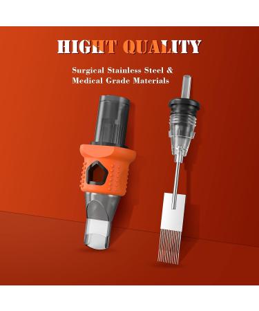 INKin Curved Magnum Tattoo Needles 40Pcs Mixed Standard Finger Ledge Cartrdiges Assorted 5RM 7RM 9RM 13RM 15RM 40Pcs-1205/7/9/13/15M1C - Buy Online on GoSupps.com