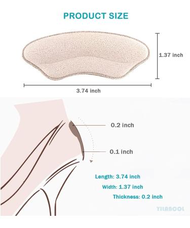 4 Pairs Suede Heel Grips Liners - Prevent Heel Slipping and Rubbing - Self-Adhesive Inserts for Men and Women - Buy Online on GoSupps.com
