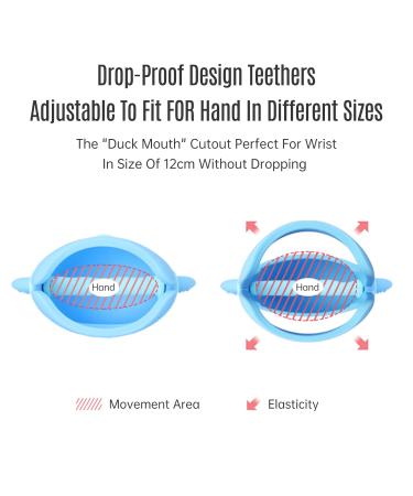 Buy Pink Baby Teething Ring & Gloves | Silicone Chew Toy for 3 Months+ | International Shipping - Buy Online on GoSupps.com