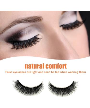 Reusable False Eyelashes Pre Glued Eyelashes Reusable Self Adhesive Eyelashes Reusable Waterproof False 3D Lashes Glue Not Included Long Lasting Natural Lashes - 1 Pair - Buy Online on GoSupps.com