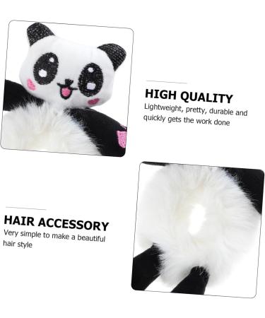 minkissy Giant Panda Head Rope Elastic Hair Band Tie Hair Elastics Black Tiara Scrunchies Hair Rubber Hair Accessories for Women Headband Hair Accessory for Women Miss Cute Ponytail Fabric - Buy Online on GoSupps.com