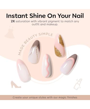 Modelones Gel Nail Polish Set - 6 Nude Glitter Colors for French Manicure | Classic Pink Soak Off LED Gel Polish | DIY Salon Holiday Gifts - 7ml - Buy Online on GoSupps.com