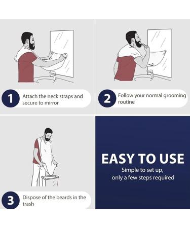 Black Beard Apron Beard Catcher Shaving Trimming & Beard Catcher Waterproof Non-Stick Combing Cloth with 2 Sucker Hooks Hair Clippings Catcher & Grooming Cape Apron Best Gift for Men Made for Men - Buy Online on GoSupps.com