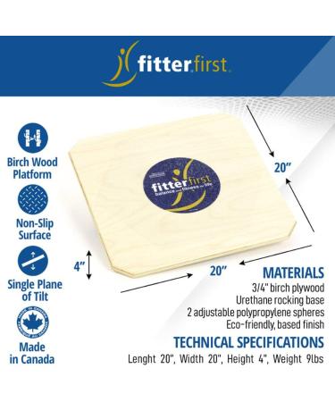 Fitterfirst Professional Rocker Board 20 - Improve Balance and Core Strength - Buy Online on GoSupps.com