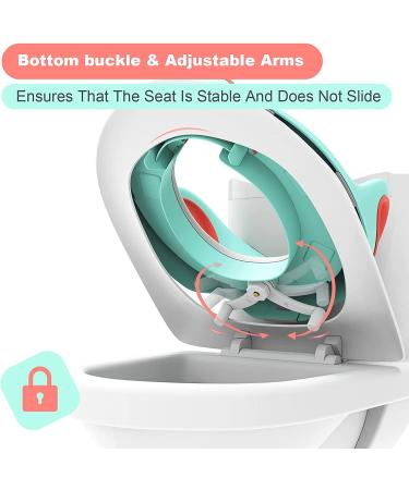Enteenly Potty Training Seat for Kids | Toddler Toilet Seat with Higher Splash Guard, Handles, and Backrest | Sturdy Trainer Ring for Boys & Girls (1-8 Years) up to 165lbs - Buy Online on GoSupps.com