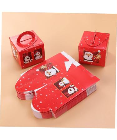 24pcs Box Christmas Party Favor Christmas Cookie Container Christmas Bags Packing Box Candy Box 24pcs Red - Buy Online on GoSupps.com