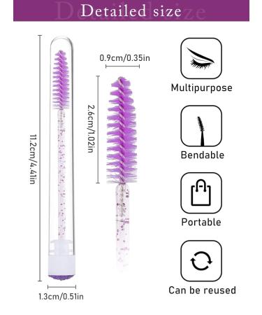 Ebanku 40-Piece Violet Diamond Empty Mascara Tube Set - Perfect for Eyelash Extensions & Makeup Application - Buy Online on GoSupps.com