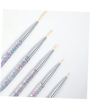 Mikinona 2sets Nail Art Drawing Pen Manicure Tools Professional Nail Art Supply Eyeliner Pens Nails Kit Wire Pulling Tools Nails Gel Transparent Handle Brush Sequins - Buy Online on GoSupps.com