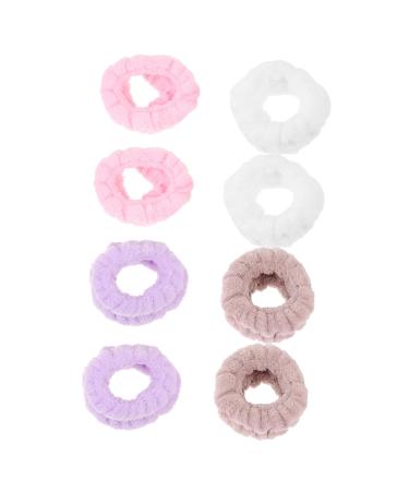 PACKOVE 4paires Serviettes de Poignet pour Laver le Visage Bracelets de Lavage Bandeaux Anti-transpiration Bracelet Souple