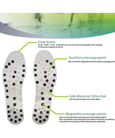 ENWEPOEO Therapy Massage Inserts - Reflex Zone Shoe Cushions for Pain Relief & Muscle Relaxation - Acupressure Inserts for Men & Women - 2 Pieces Size 39-40 - Buy Online on GoSupps.com