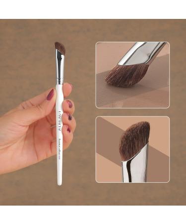 Premium Angled Eyeshadow Brush & Bevel Nose Contour Brush - Horse Hair Makeup Tool for Flawless Eye Looks - Buy Online on GoSupps.com