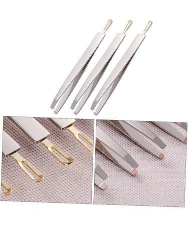 Minkissy 3-Set Stainless Steel Eyebrow Tweezers & Clips | Precision Hair Removal Tools for Perfect Brows - Buy Online on GoSupps.com