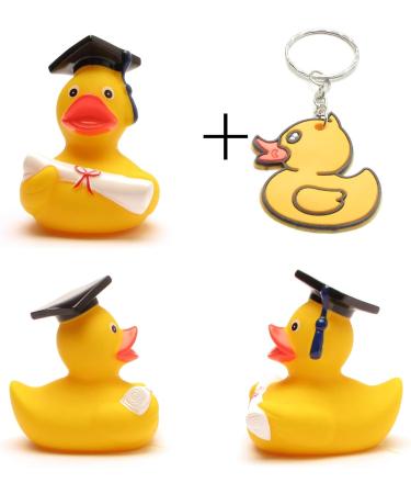 Funny Academic Bathing Duck with Diploma - Squeaky Duck with Doctoral Hat - Perfect Gift for University Exam Closing Ceremonies - Buy Online on GoSupps.com