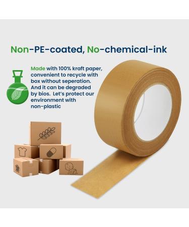 Lichamp Brown Packing Tape Kraft Paper Tape Brown Gummed Tape for Packing Boxes Shipping Cardboard and Carton Sealing 6 Rolls x 2 inch x 55 Yard x 7 mil B206BN - Buy Online on GoSupps.com