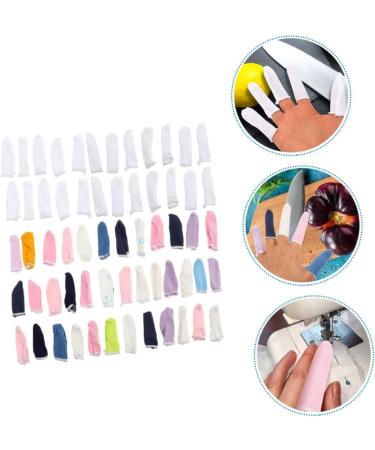 Healifty 100pcs Pure Cotton Finger Cots - Cut Resistant Antistatic Reusable Finger Protectors for Guitar Playing - Assorted Colors 6.6x2.3x0.1cm - Buy Online on GoSupps.com