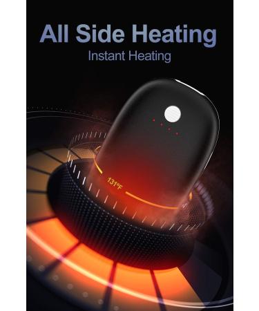 OVALDENT 7800mAh Rechargeable Hand Warmer Power Bank | 10Hrs Long Lasting Heat | 4 Levels | Portable & Reusable for Outdoors | Great Gift Idea | Black - Buy Online on GoSupps.com