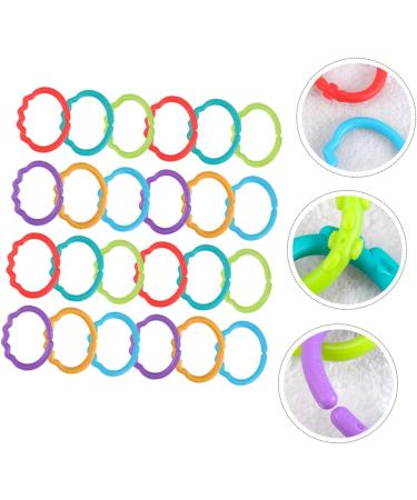 SAFIGLE 48pc Grabbing Infant Pacifier Teether Rings - Colorful Molar Toys for Boys - Buy Online on GoSupps.com