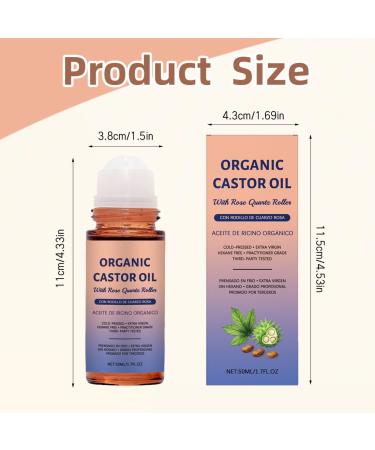 LAKPYN 50ml organic castor oil with quartz roller organic castor oil roll on gently nourishes the skin - Buy Online on GoSupps.com