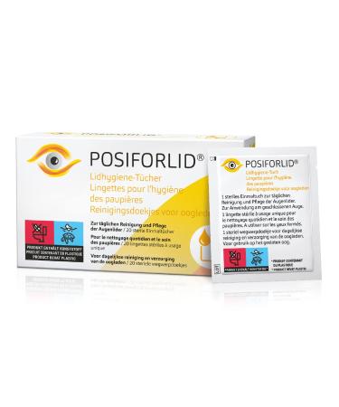 POSIFORLID eyelid hygiene wipes. Pre-moistened sterile wipes for cleaning the eyelids 20 pieces Euphrasia 20 pieces (1 pack)