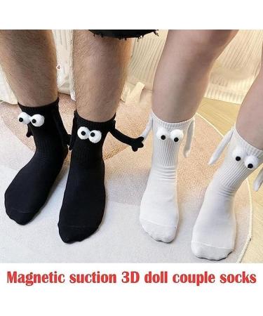 Funny 3D Doll Couple Socks - Cute Cartoon Magnetic Suction Design - Buy Online on GoSupps.com