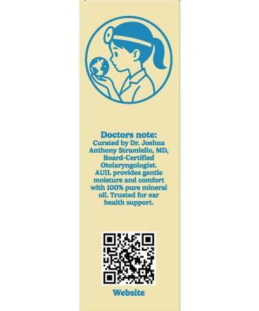 Auil - Mineral Oil Ear Drops 1.01 fl oz - Pharmaceutical Grade Natural Ear Care for Dry Irritated Ears No Harsh Additives or Preservatives - Pipette Dropper Lid Included - Buy Online on GoSupps.com