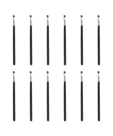 Minkissy 12th angled eyebrow brush angled liner brush Eyelin eyebrow brush made of nylon mini-angle brush eyebrow brush angled travel suite wood.
