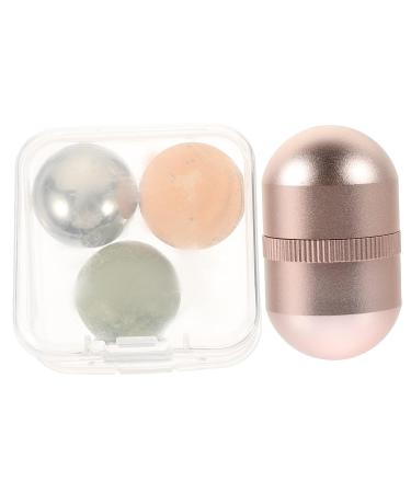 Balacoo Volcanic Stone Face Roller Set - Oil Absorbing Jade Roller for Tightening & Facial Massage | Best for Glowing Skin - Buy Online on GoSupps.com