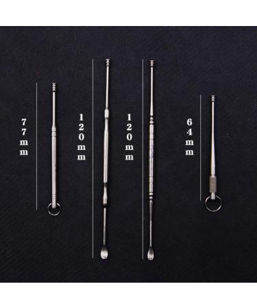 4pcs Double-Headed Ear Spoon Set - Titanium Alloy Earpick for Safe & Effective Ear Cleaning - Buy Online on GoSupps.com