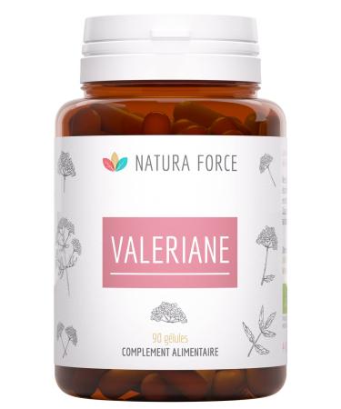 NATURA FORCE - 100% Organic Valerian - Pure Valerian Extract - Highly Valerenic Acids - Facilitates Sleeping - Made in France - 90 Capsules