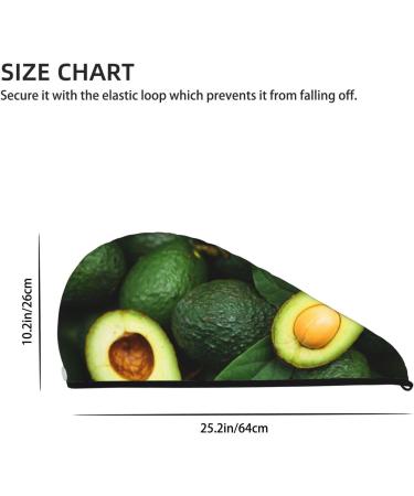 Buy Fresh Avocados Microfiber Hair Towel - Soft Super Absorbent Hair Wrap for Women - Quick Dry Coral Velvet for Long Curly & Thick Hair - Buy Online on GoSupps.com