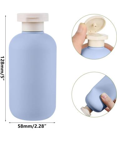 Boutihao 4-Piece Folding Lid Cream Bottles | Refillable Travel Containers for Liquids Lotions & Shampoo (200ml Blue) - Perfect Travel Accessories - Buy Online on GoSupps.com