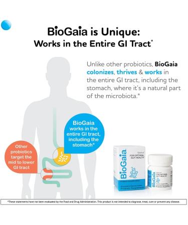 BioGaia Gastrus - Mandarin Flavored 30 Chewable Tablets for GI Health - Buy Online on GoSupps.com