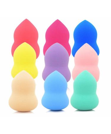 9pcs Pro Beauty Makeup Blender Puff Foundation Cosmetic Sponge Multi Shape Sponges Set by BCDshop